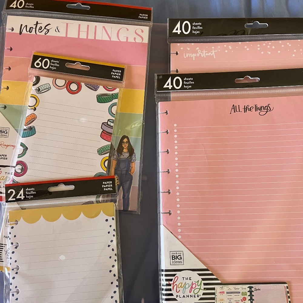 Happy planner blank notes